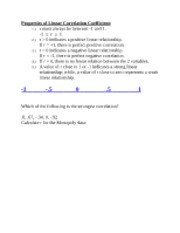 3.2 Properties of Linear Correlation Coefficient