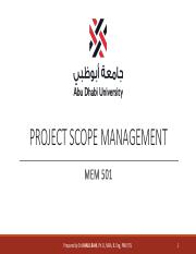 MEM 501 - Project Scope Management.pdf
