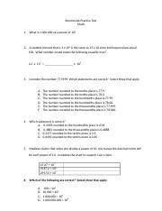 Benchmark Practice Test  - Math.docx
