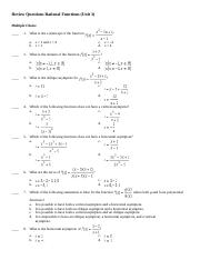 8.2-Review Questions-Rational Functions
