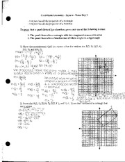 Coordinate Geometry of Squares