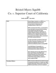 Bristol-Myers Squibb Co. v. Superior Court of California.docx