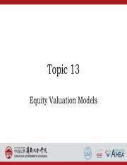 Topic 13 Equity valuation models.pdf
