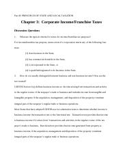 State and Local Taxation-Chapter 3.Model Solution Outlines