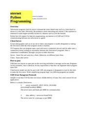 Homework on Internet Python Programming