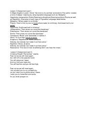 Reading and Literature Part 1 Lesson 3 assignment.rtf