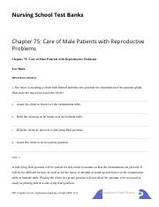 Chapter 75_ Care of Male Patients with Reproductive Problems _ Nursing School Test Banks.pdf
