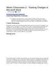 APP110 Week 2 Discussion 2 - Tracking Changes in Microsoft Word.docx