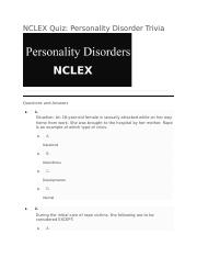 NCLEX Quiz Personality Disorder Trivia.docx