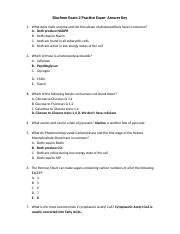 Biochem Exam 2 Practice Exam- Answer Key.docx