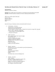 HWP 225 REview sheet sarah test