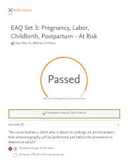 EAQ Set 3- Pregnancy, Labor, Childbirth, Postpartum - At Risk.pdf