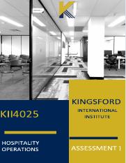 4025 Assessment 1 - Hospitality Operations.docx