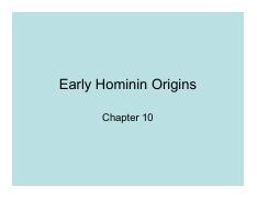 Early hominids