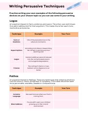 Pink Writing Persuasive Devices Worksheet.pdf