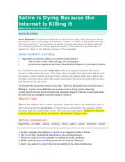 Satire is Dying Because the Internet is Killing It (1).docx