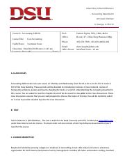 Accounting 3300-01 (Cost Accounting) syllabus