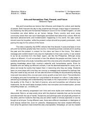 Past, Present, Future in Humanities - Reflection Paper.pdf