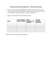 Assignment 1 - Fixed Mindset Tracking.docx