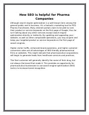 How SEO is helpful for Pharma Companies Assignment_Binita.docx