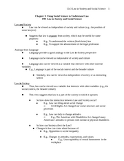 Ch3 PP1 Using Social Science to Understand Law (Law in Society & Social Science) Lecture Notes (