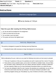 Business Language Quiz: FA19 BADM-103-3674 Introduction to Business.pdf