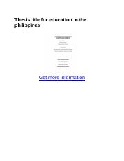 thesis tutor philippines