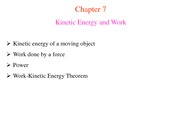 Lecture notes-4 Kinetic Energy and Work