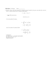 Quiz 3A Solution Spring 2008 on Analytic Geometry and Calculus B