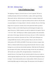 BSC1020_UnitD_Reflection Paper