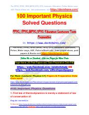 100 Important Physics Solved Mcqs Questions.pdf