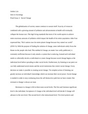 Final Essay 3 Social Change