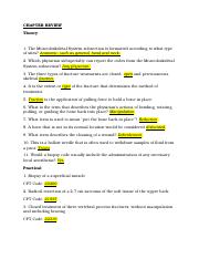 CHAPTER 15 REVIEW EXERCISE QUESTIONS .docx - CHAPTER REVIEW Theory 