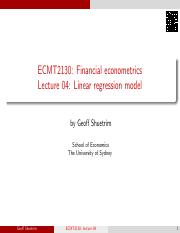 lecture04 - a - Linear Regression Model (1).pdf