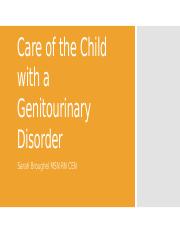 Care of the Child with a Genitourinary Disorder - student copy(1).pptx