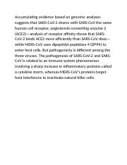Accumulating evidence based on genomic analyses suggests that SARS.docx