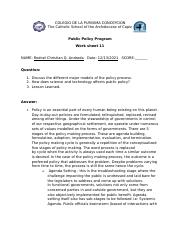 Public policy - Worksheet  11.docx