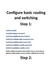 Configure basic routing and switching.docx