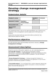 Task 2 BSBINN601 Lead and manage organisational change.docx