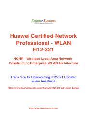 Huawei H12-321 Exam Questions - 100% success Guaranteed.pdf