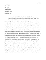 A lesson before Dying research essay