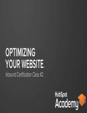 Hubspot - Optimizing your Site
