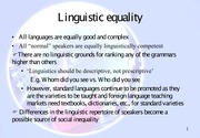Week 6 Three types of linguistic inequality (Oct 7)