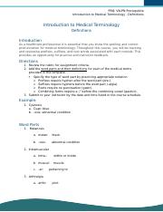 Assignment Definitions (Ch. 1 - Introduction to Medical Terminology) copy.docx