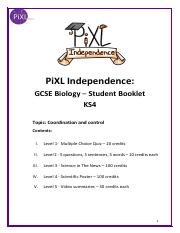 4. PiXL Independence KS4 GCSE Biology Coordination and control Booklet 1 .pdf