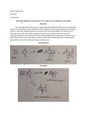 Diels-Alder Reaction of Exo-oxabicyclo [2.2.1] hept-5-ene-2,3-dicarboxylic anhydride Lab Report.docx