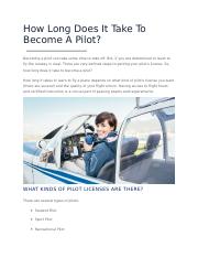 How Long Does It Take To Become A Pilot.docx
