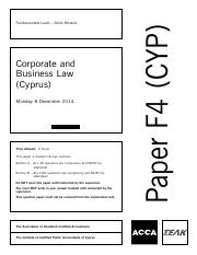 F4-Corporate and Business Law