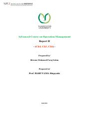 Advanced Operation Management Report 2 ''Mohamed Bitroun''.pdf