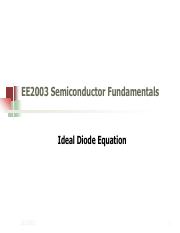 Ideal Diode Equation